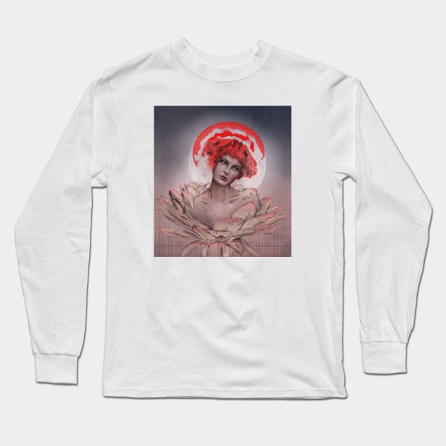 Angelic Face Long Sleeve T-Shirt by GingeraleArthaus